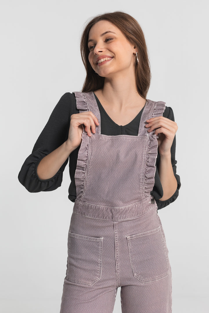 CAMILO STRIPED OVERALLS