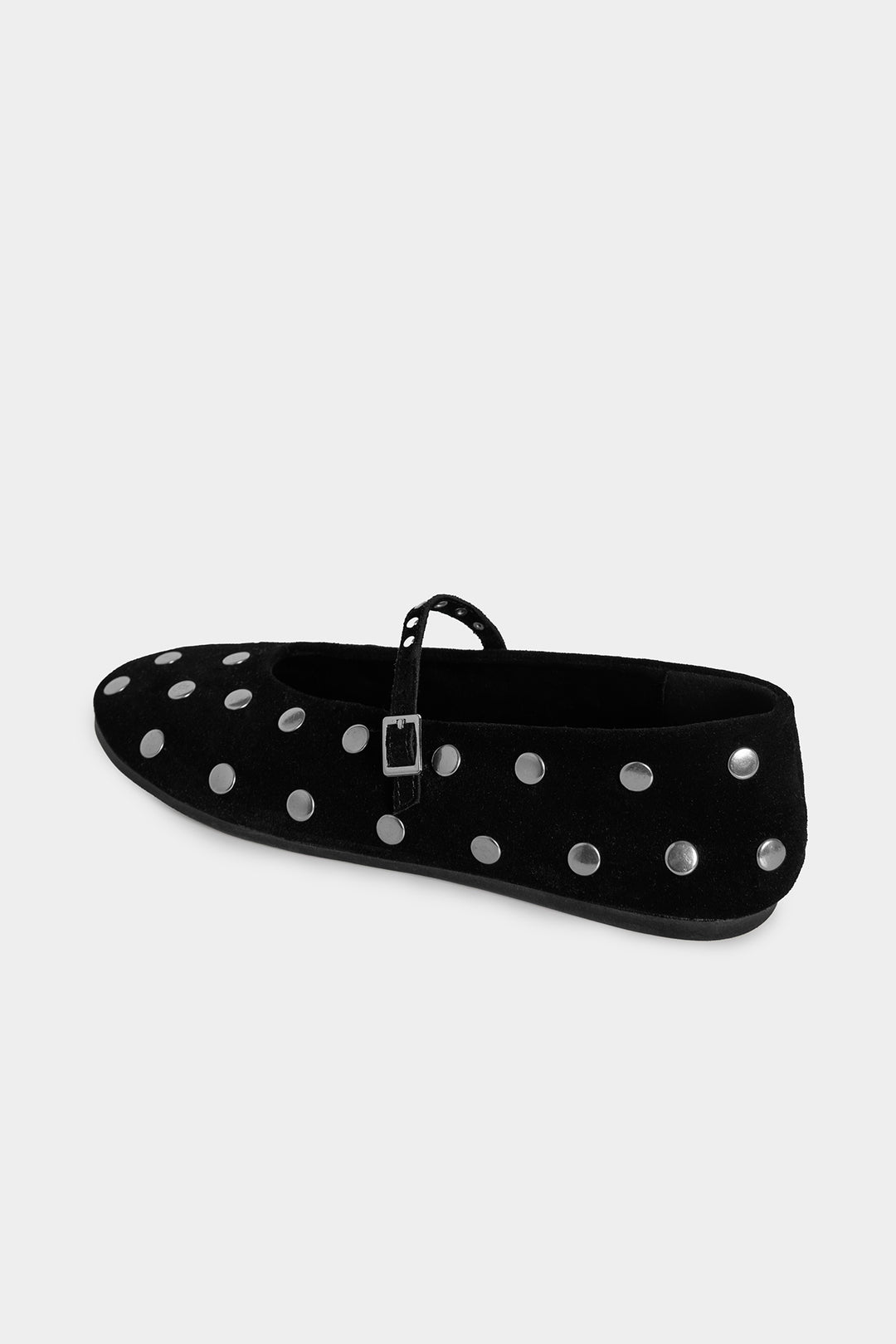 MULTI STUD LEATHER BALLERINA