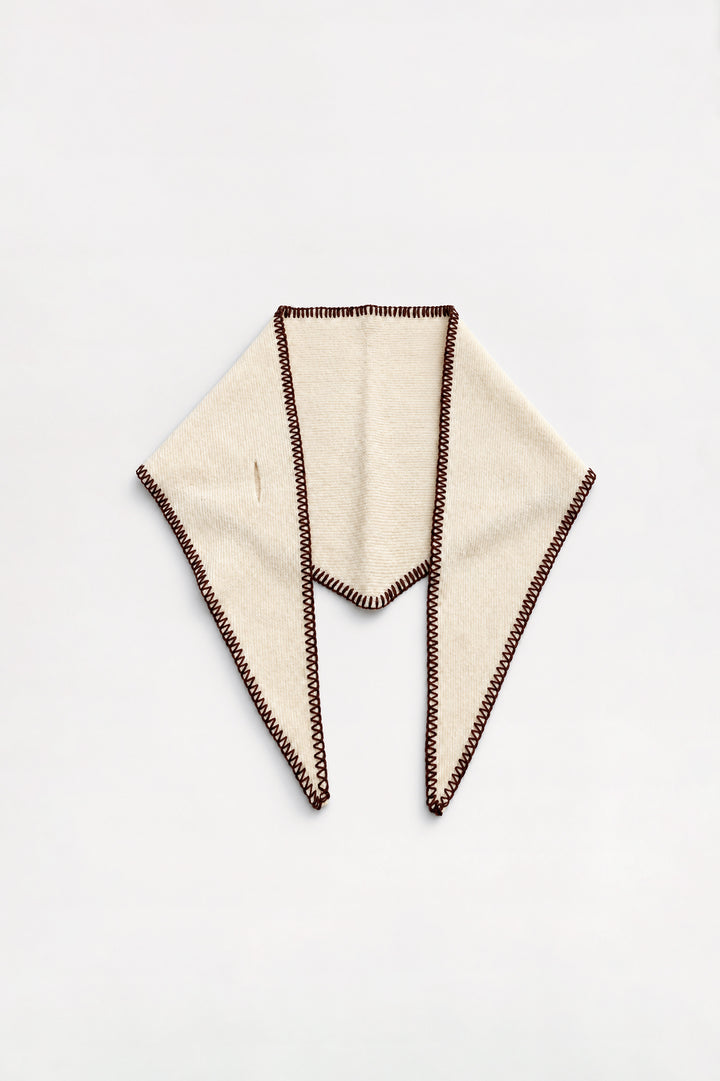 CONTRAST STITCH KNIT BANDANA