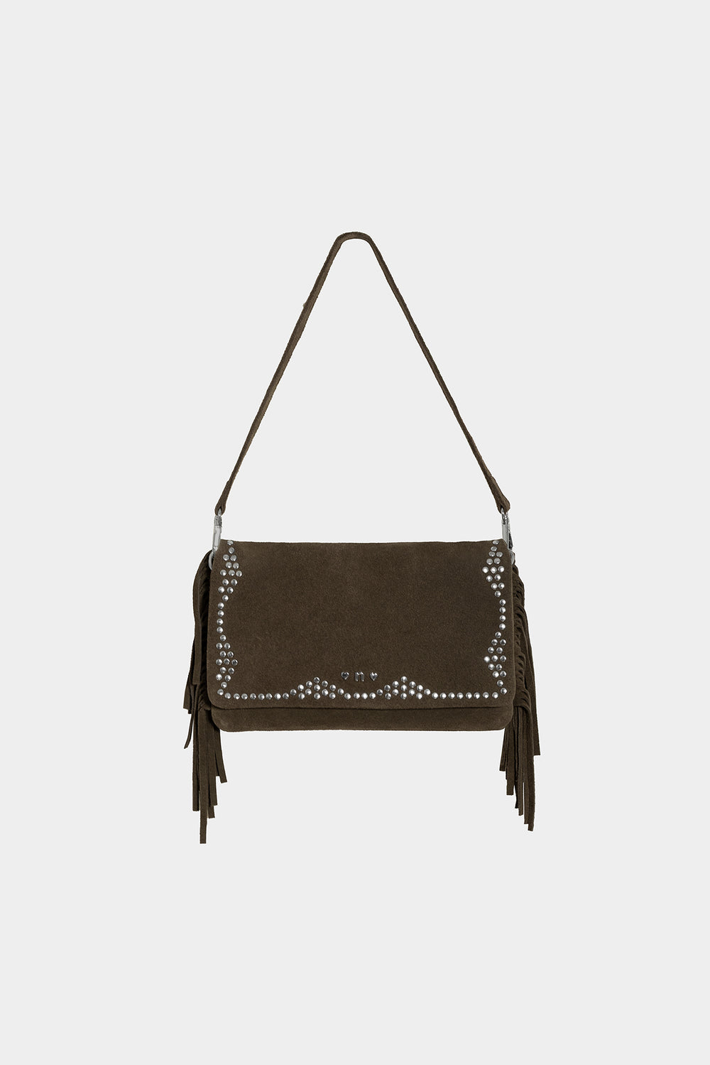 Studded Fringe Crossbody Bag