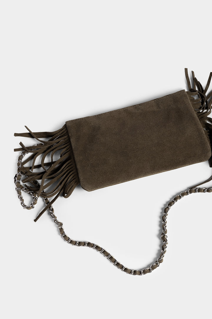 Studded Fringe Crossbody Bag