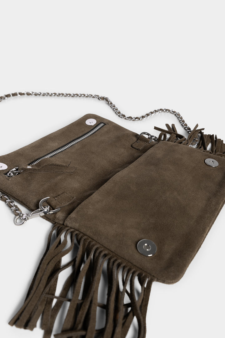 Studded Fringe Crossbody Bag