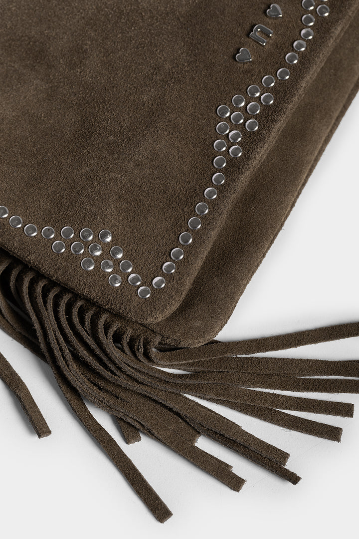 Studded Fringe Crossbody Bag
