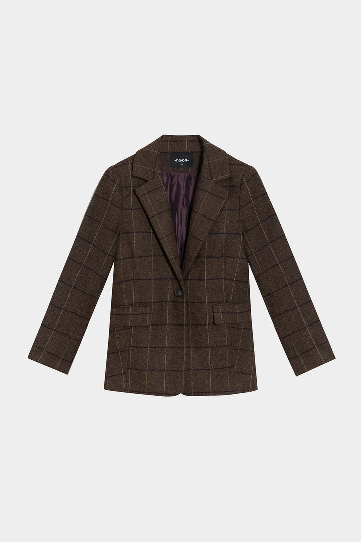 BLAZER CUADROS ESPIGA CON LANA