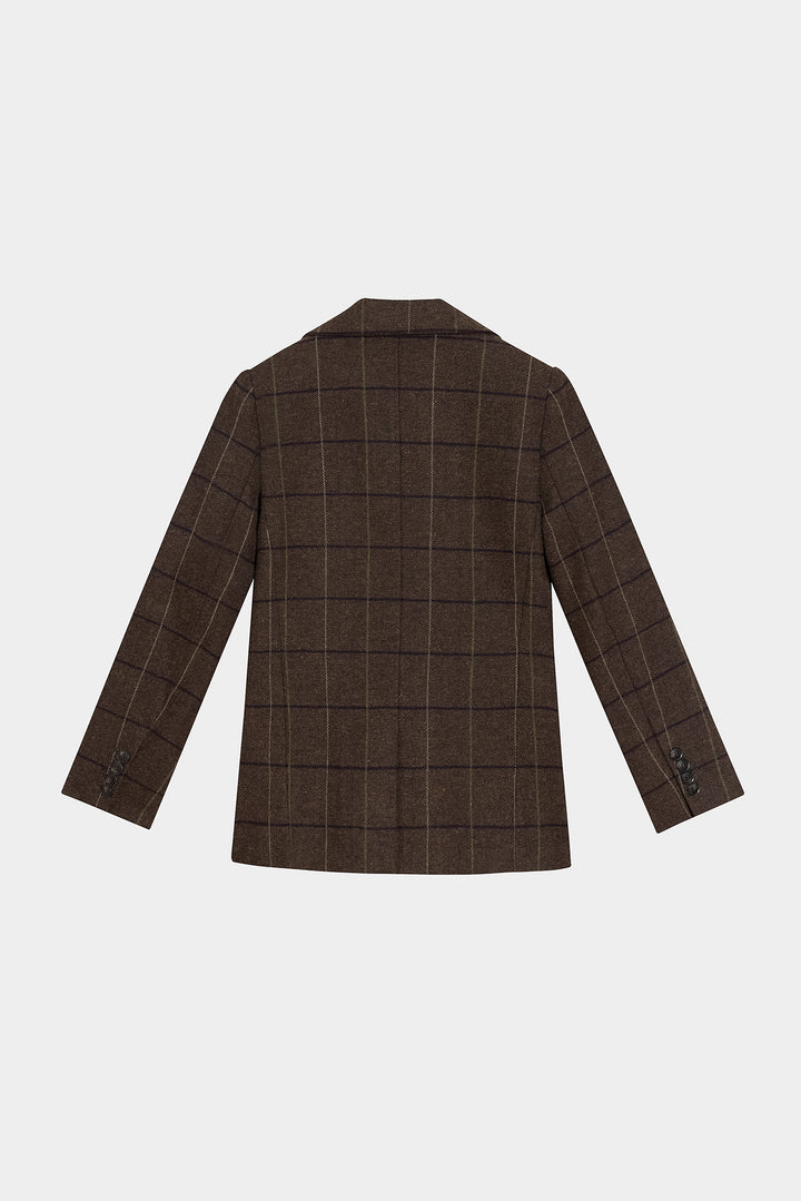 BLAZER CUADROS ESPIGA CON LANA