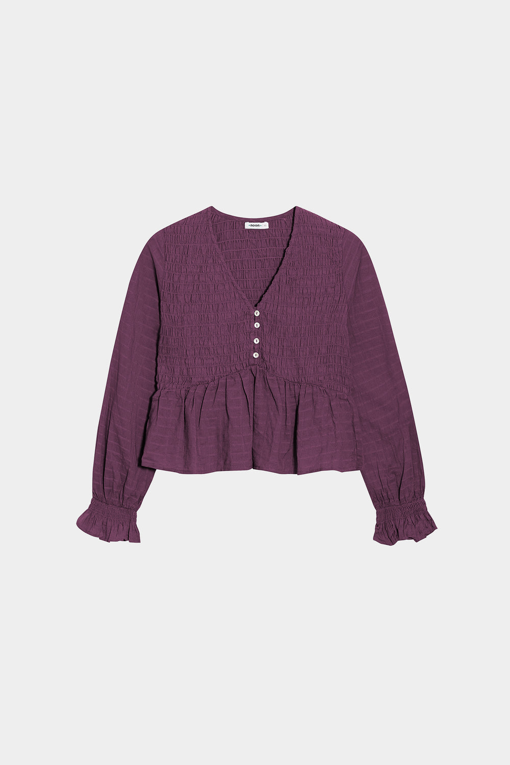 Gathered cotton blouse