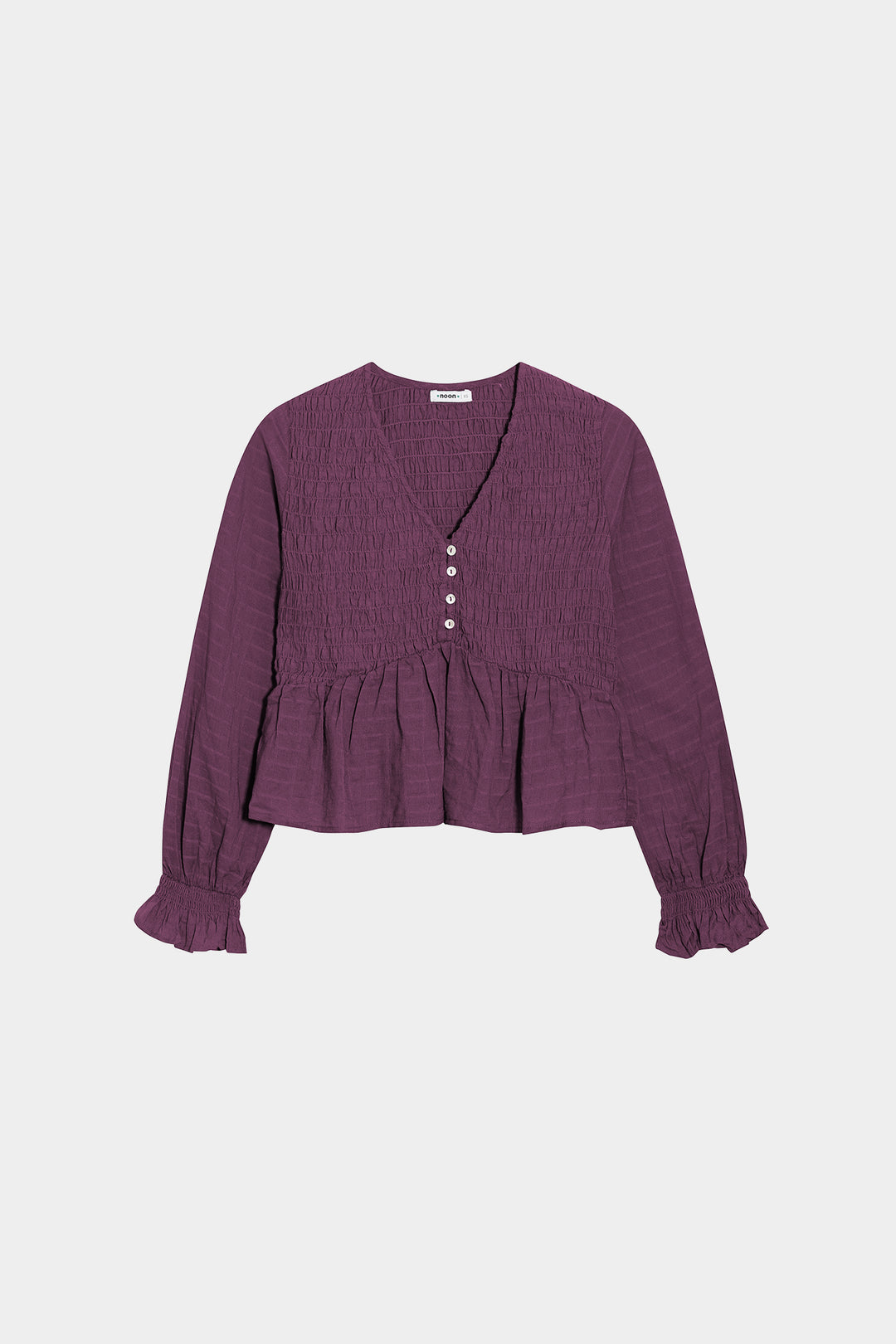 Gathered cotton blouse