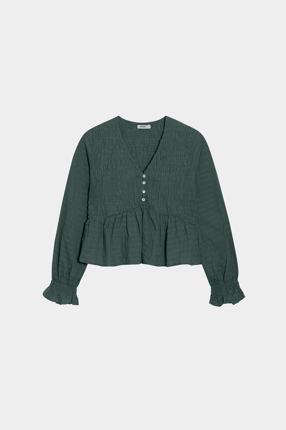 Gathered cotton blouse