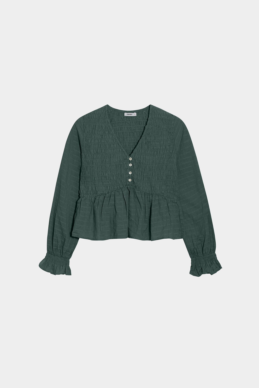 Gathered cotton blouse