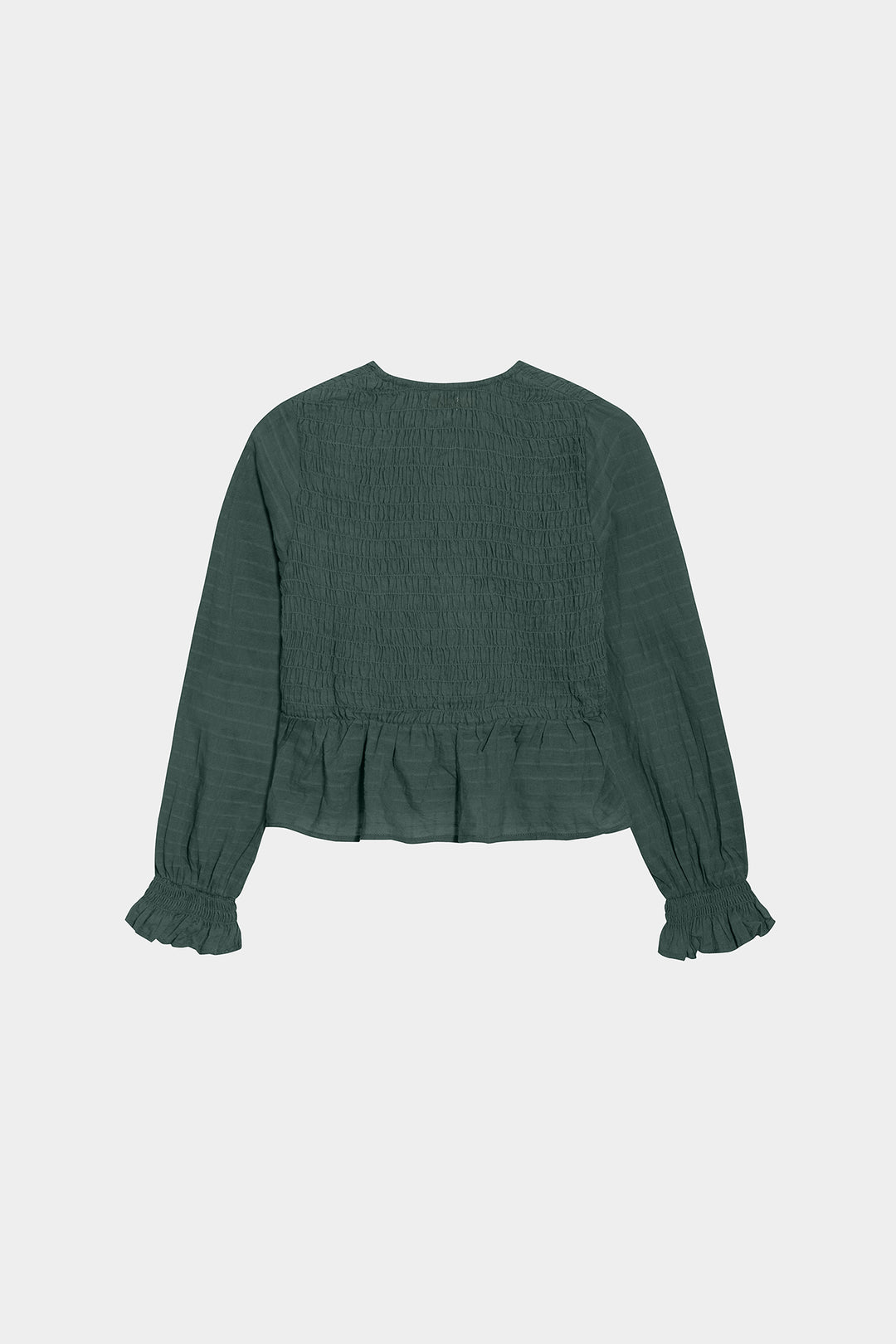 Gathered cotton blouse