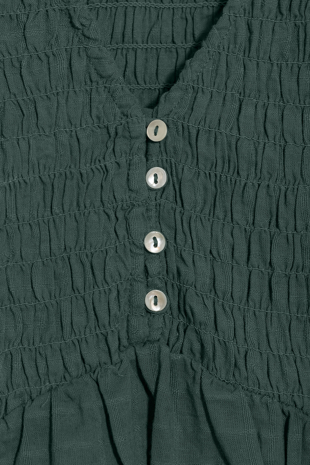 Gathered cotton blouse