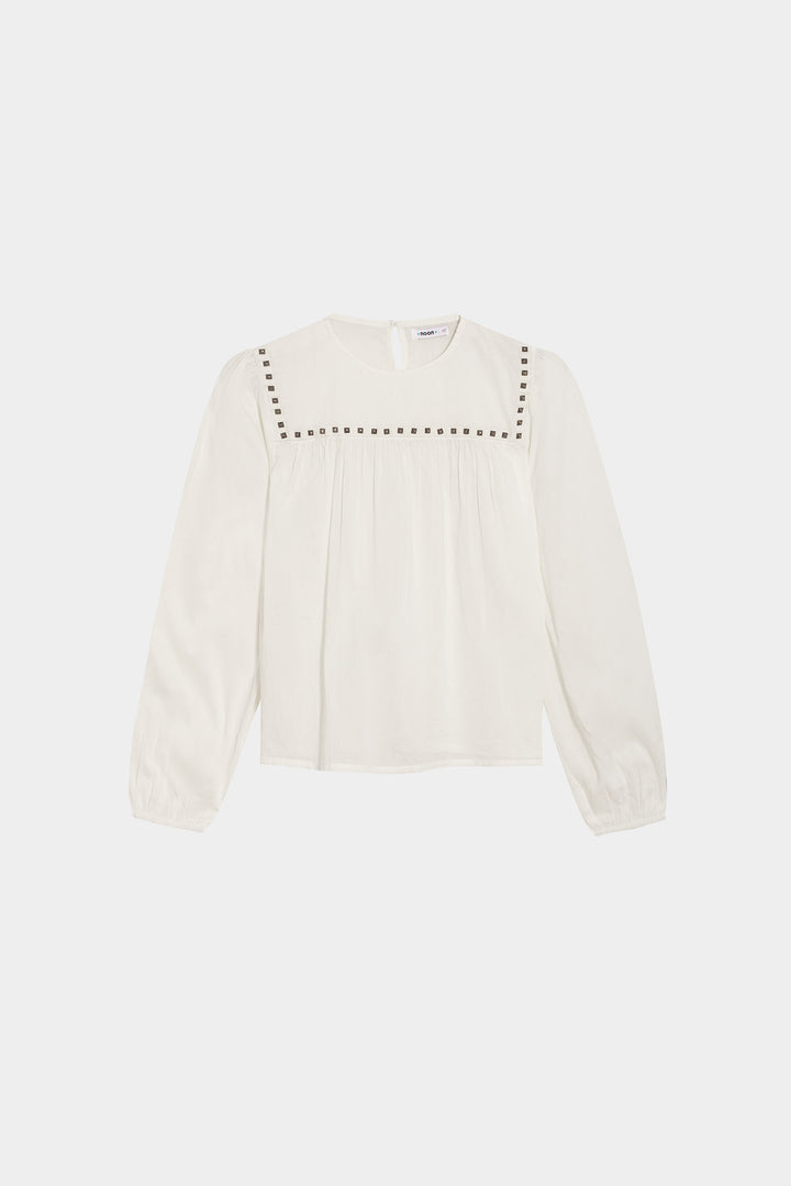 COTTON BLOUSE WITH STUDS