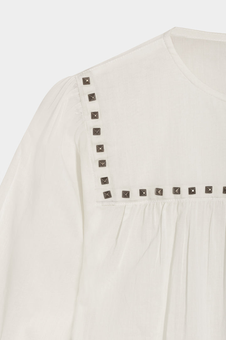 COTTON BLOUSE WITH STUDS