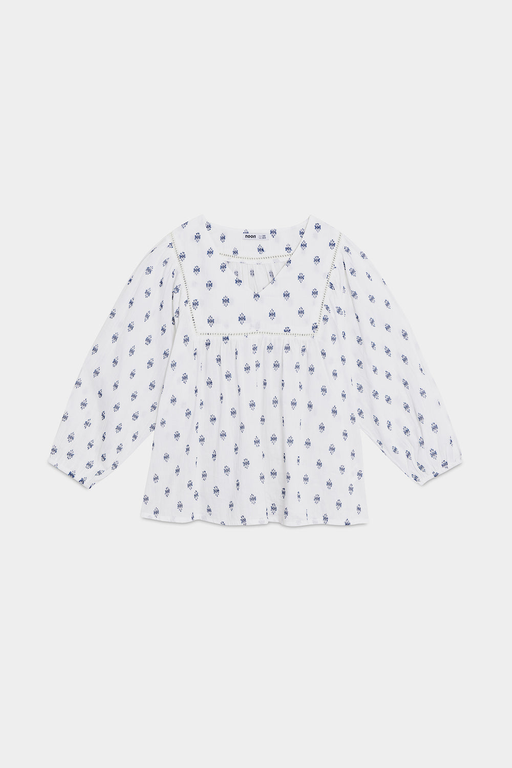 EMBROIDERED YOKE BLOUSE