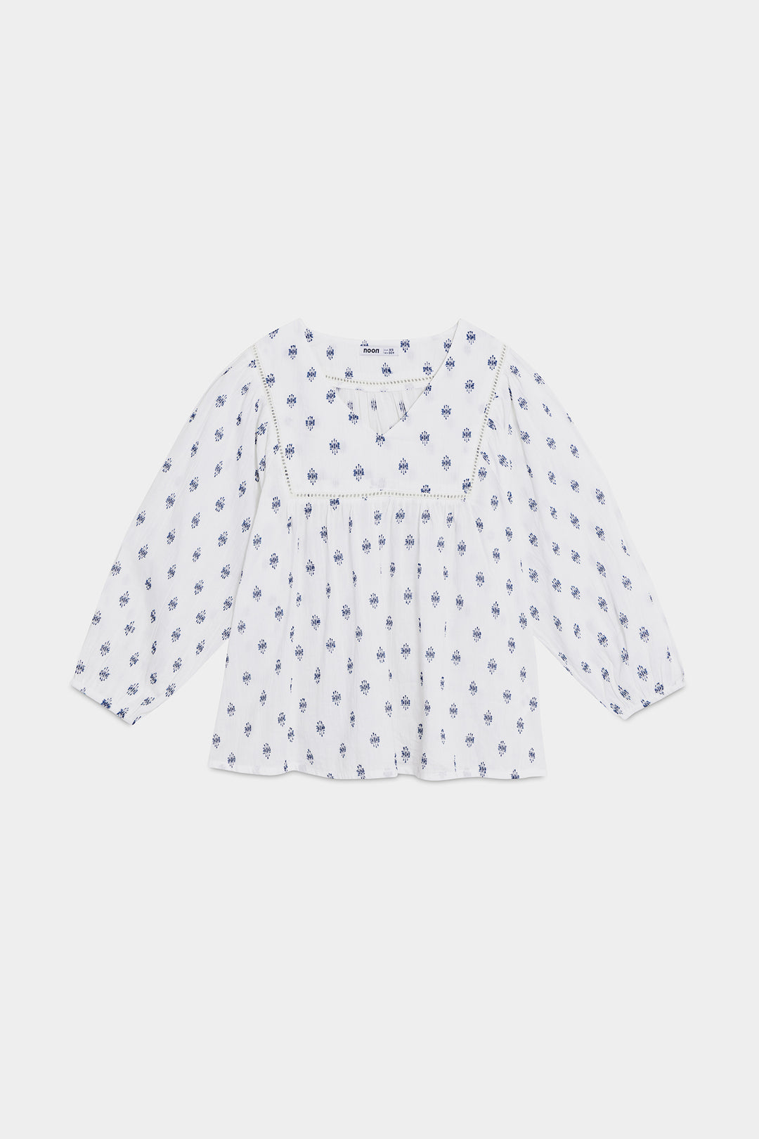 EMBROIDERED YOKE BLOUSE