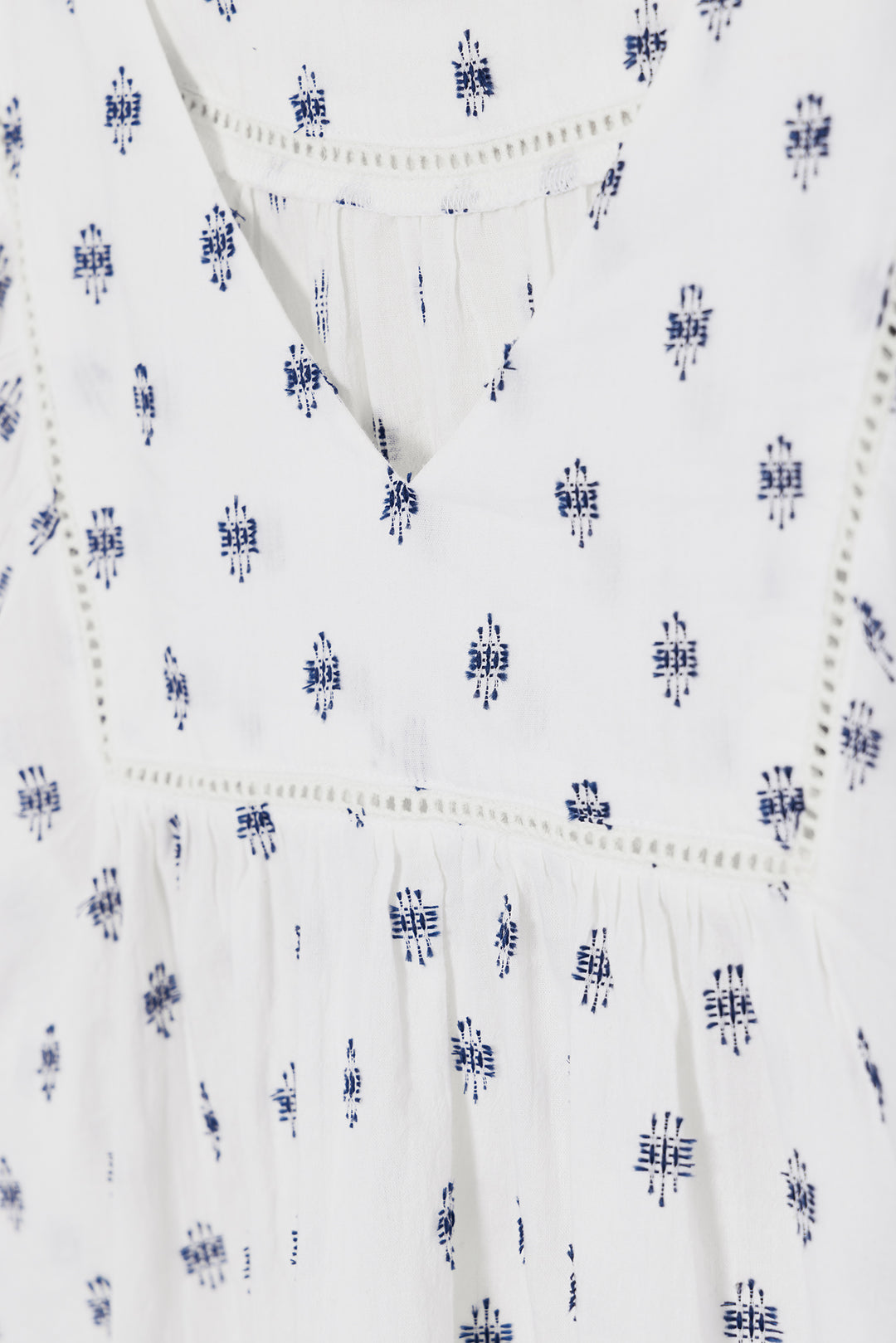 EMBROIDERED YOKE BLOUSE