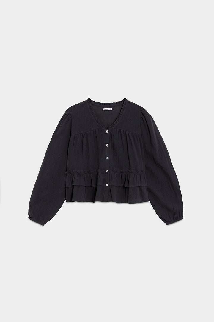 BLUSA DETALLE DOBLE VOLANTE