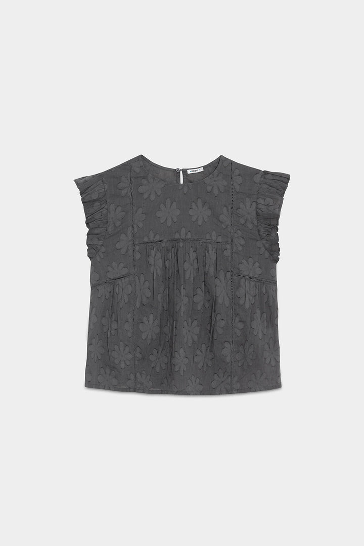 BLOUSE WITH FLORAL DETAIL