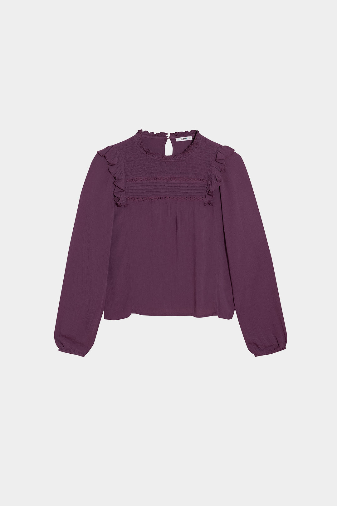 BLOUSE WITH GATHERED RUFFLE DETAIL