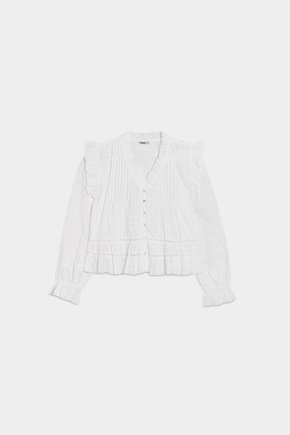 V-NECK PINTUCK BLOUSE