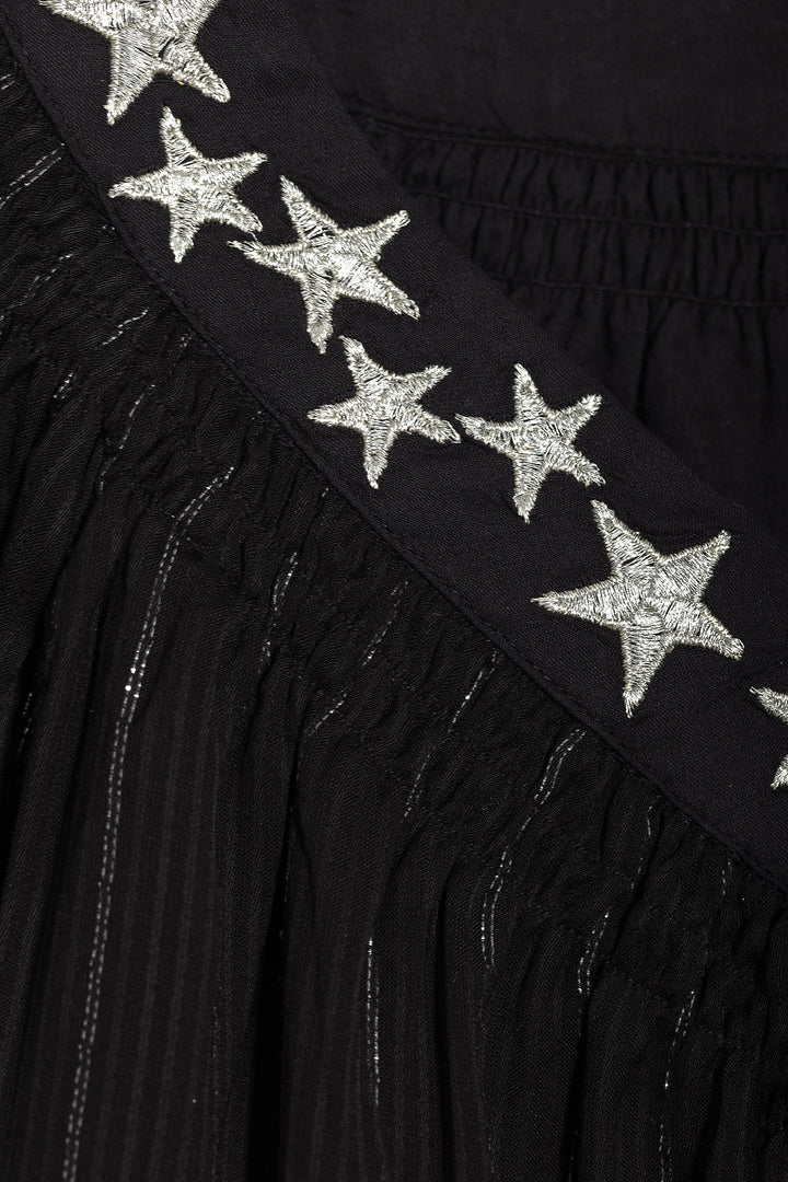 BLOUSE WITH EMBROIDERED STARS