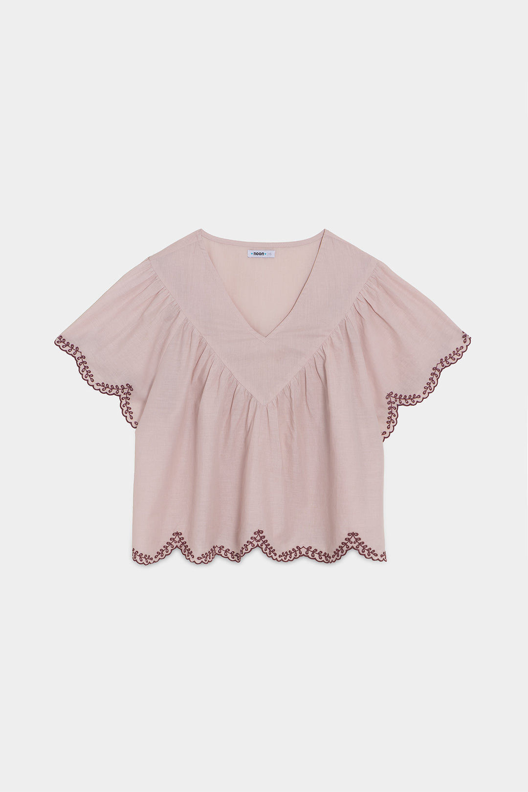 BLUSA FLUIDA BAJO BORDADO