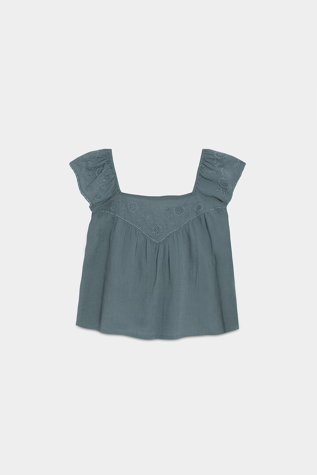 BLUSA FLUIDA DETALLE BORDADO