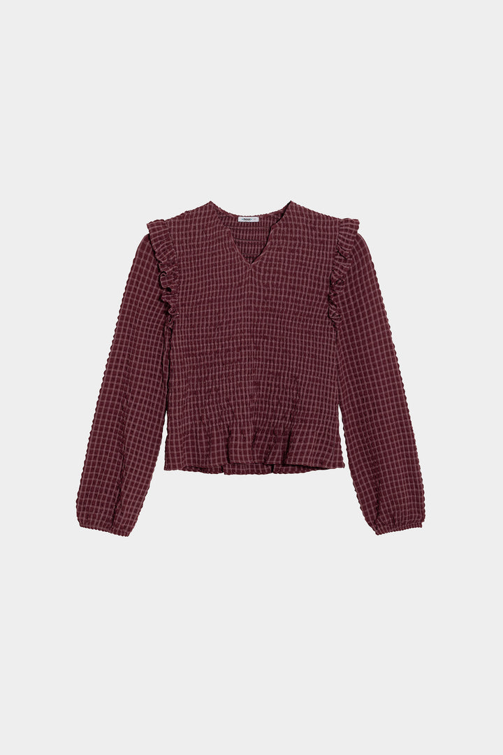 BLUSA FRUNCIDA CUADROS