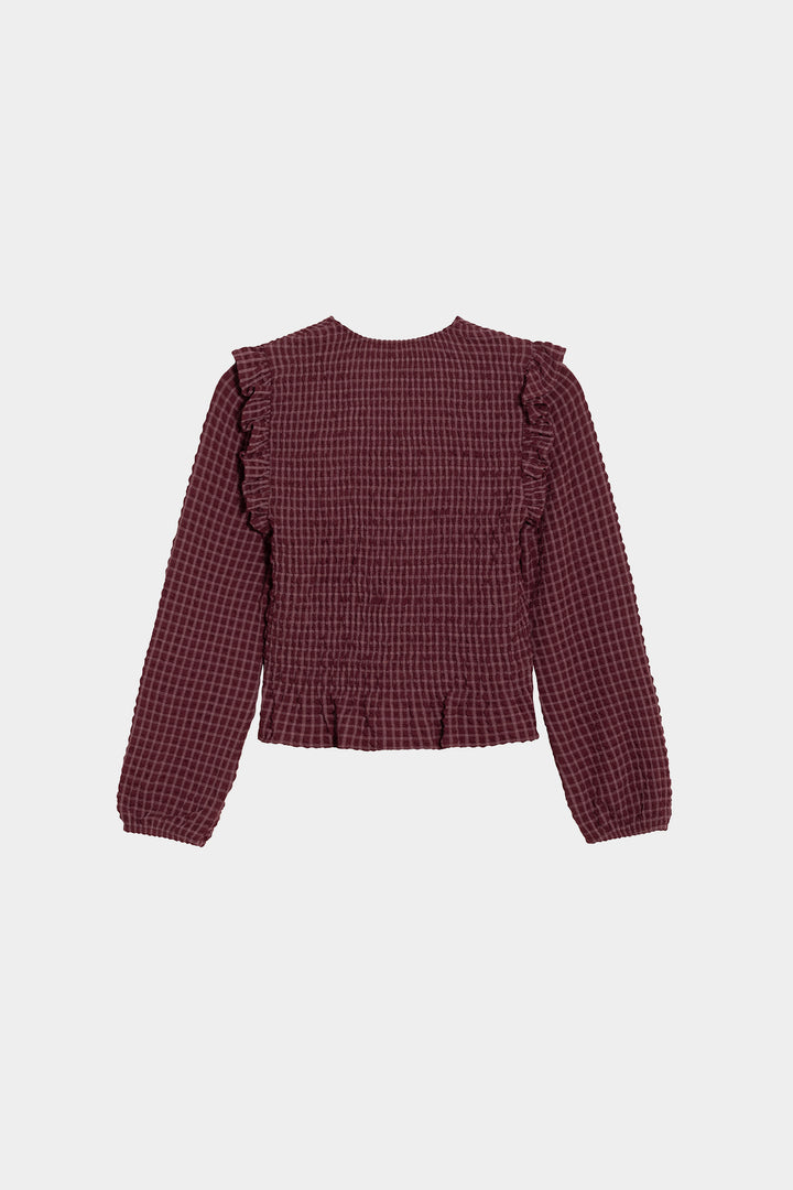 BLUSA FRUNCIDA CUADROS