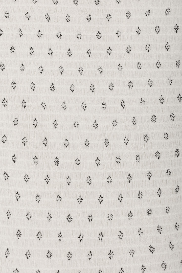 PRINTED GATHERED BLOUSE