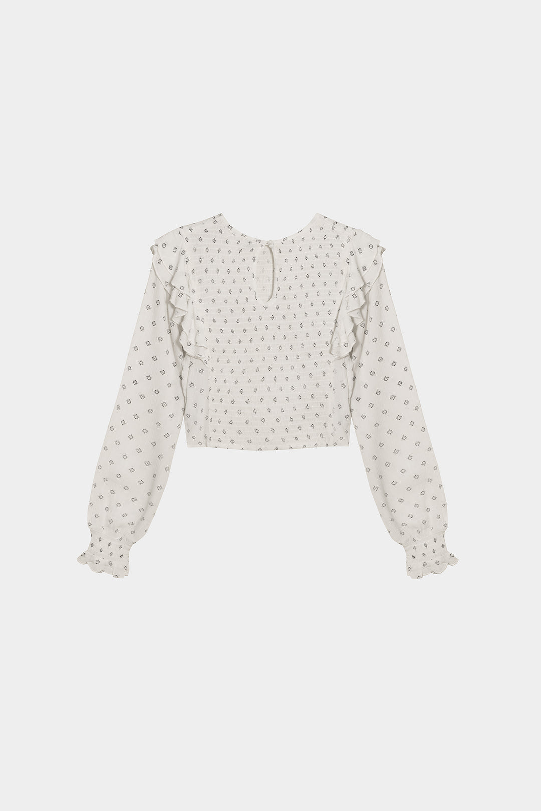 PRINTED GATHERED BLOUSE