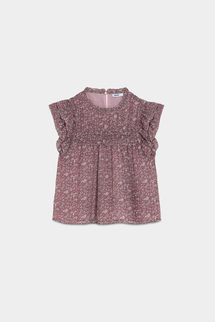 BLUSA FRUNCIDA ESTAMPADA