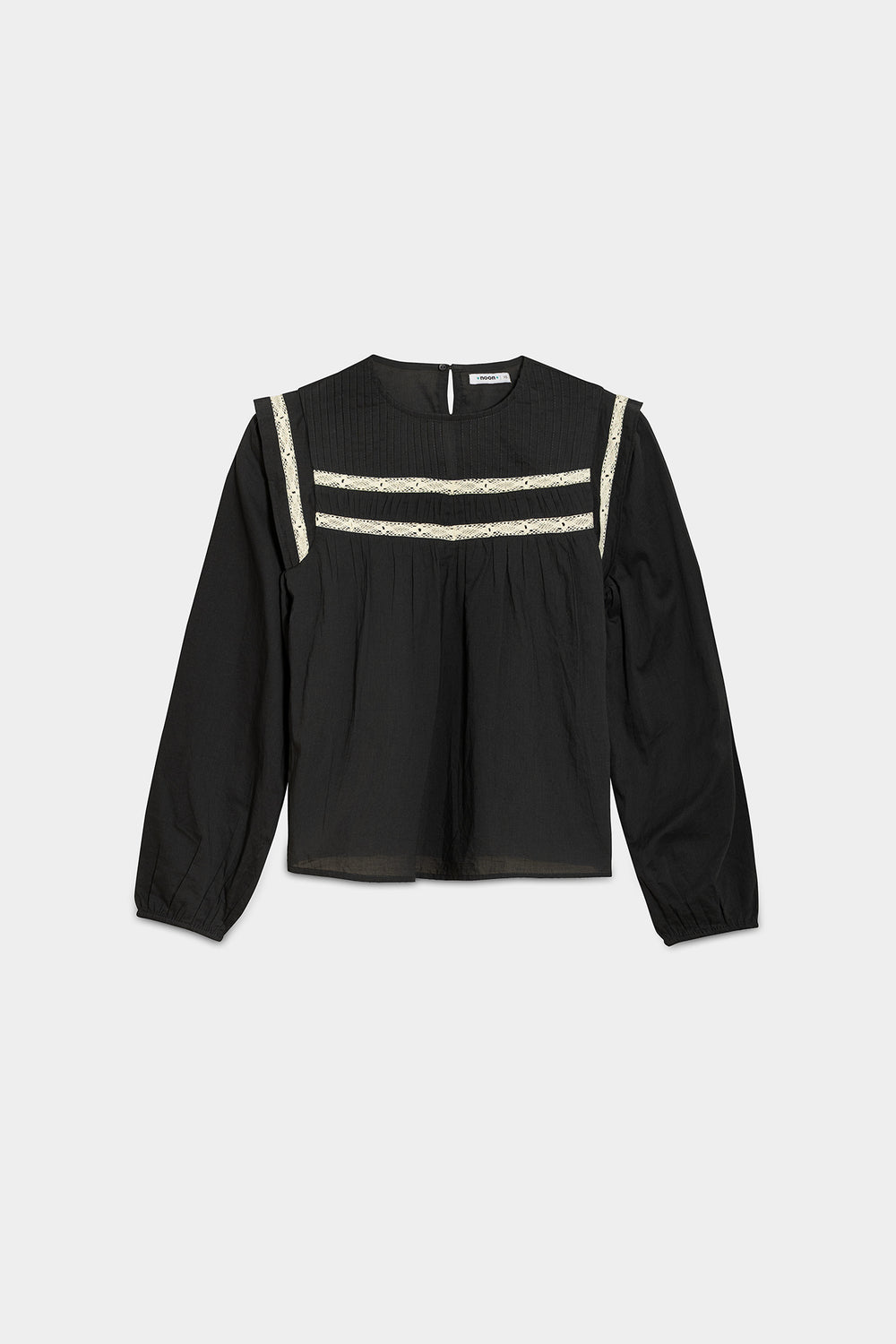 BLOUSE WITH CONTRAST DRAPELETS