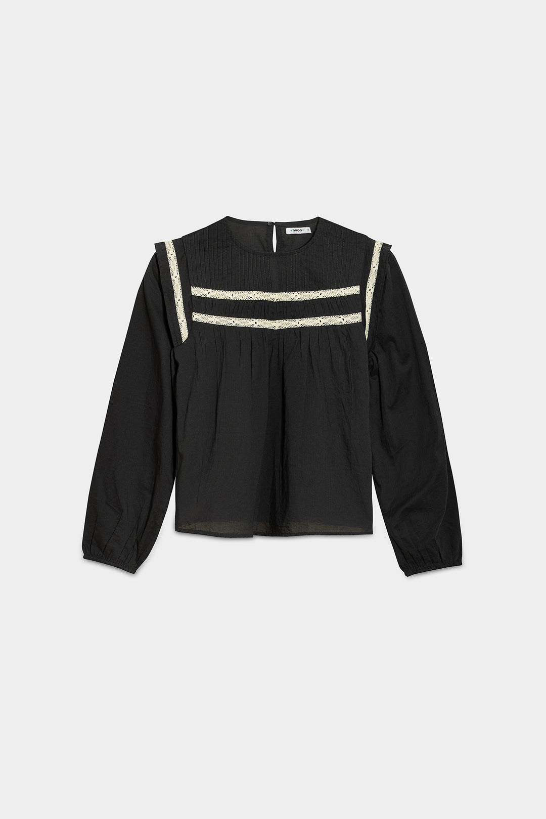 BLOUSE WITH CONTRAST DRAPELETS