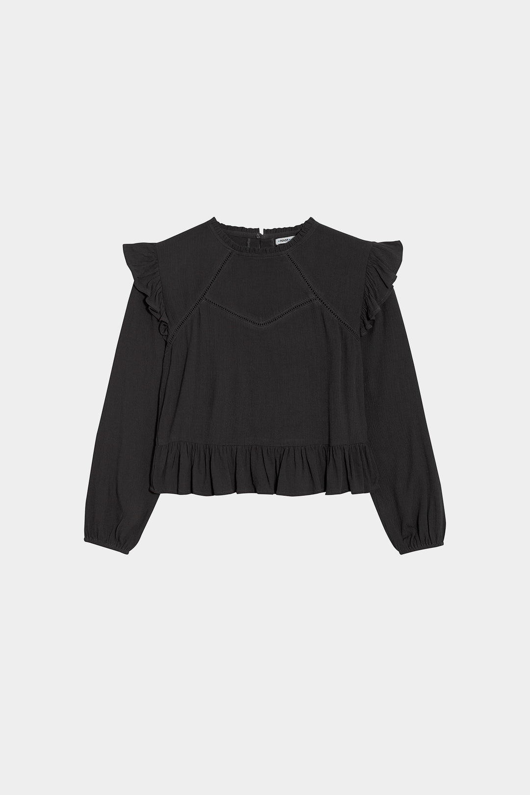 RUFFLED BLOUSE WITH DETAILS