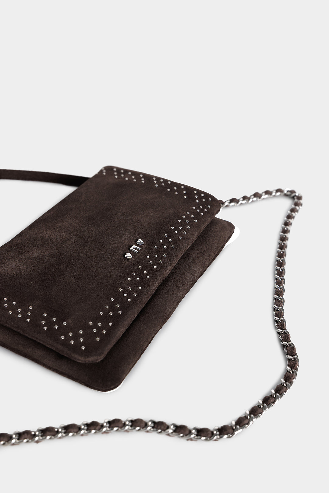 STUDDED LEATHER SHOULDER BAG