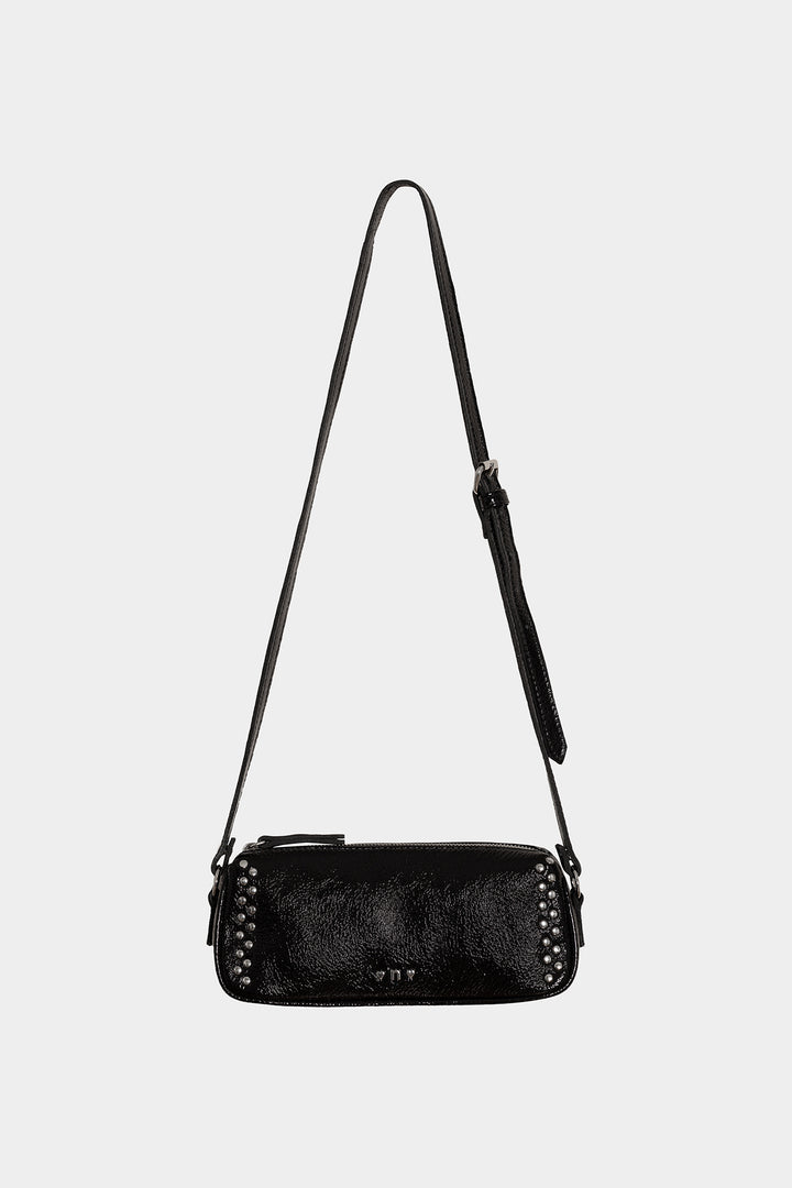 LEATHER SHOULDER BAG WITH STUDS