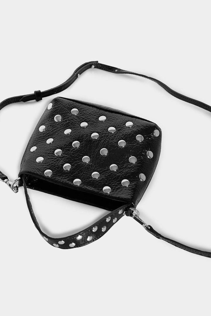 BOLSO PIEL CUBO TACHAS