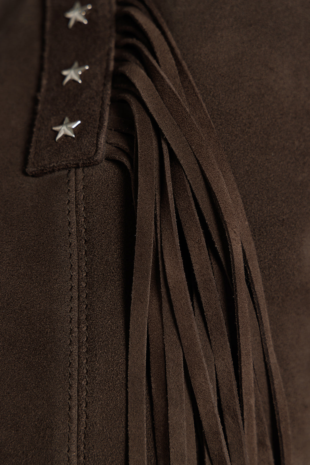 FRINGED LEATHER SHOPPER BAG