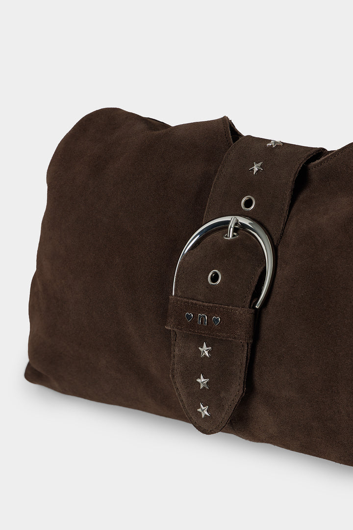 BUCKLE LEATHER SHOPPER BAG