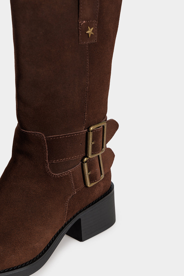 BOTA BIKER PIEL HEBILLA