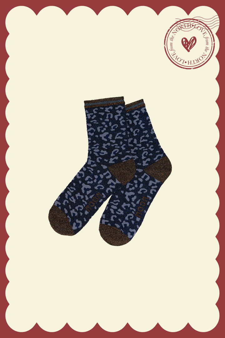 CALCETIN LEOPARDO BRILLO
