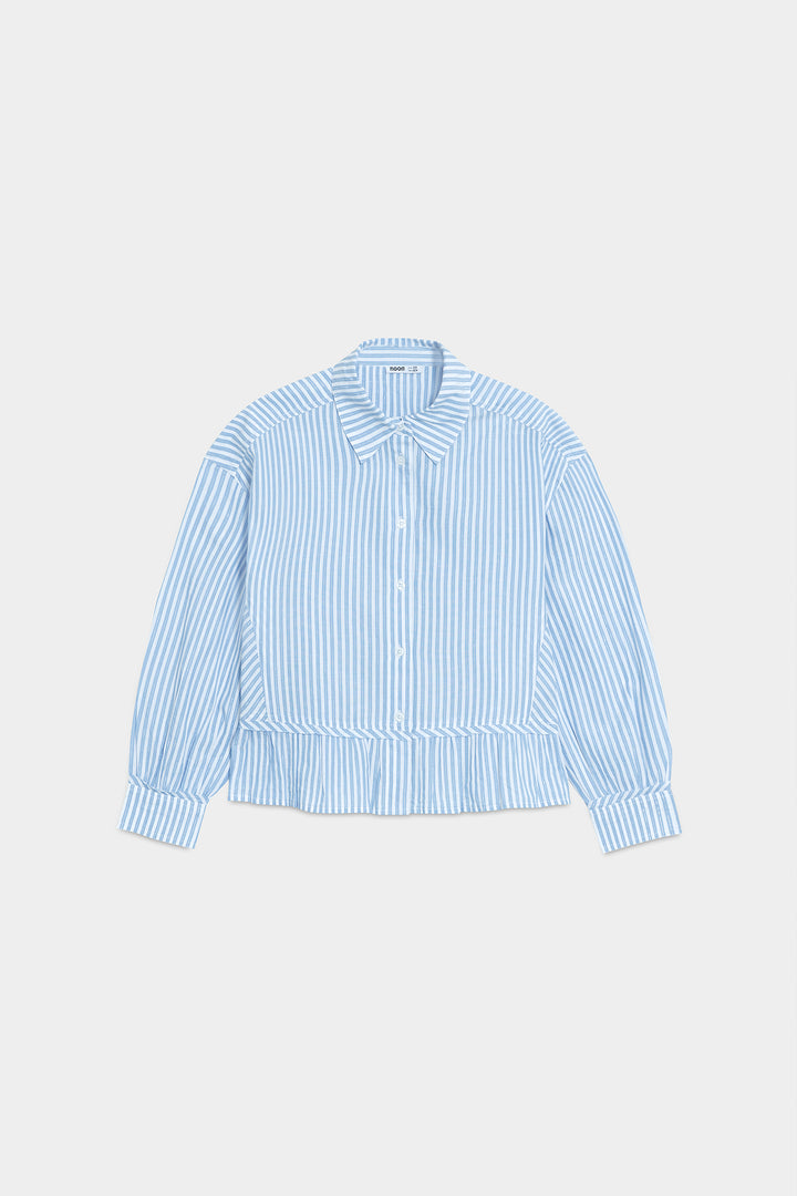 RUFFLE STRIPED SHIRT