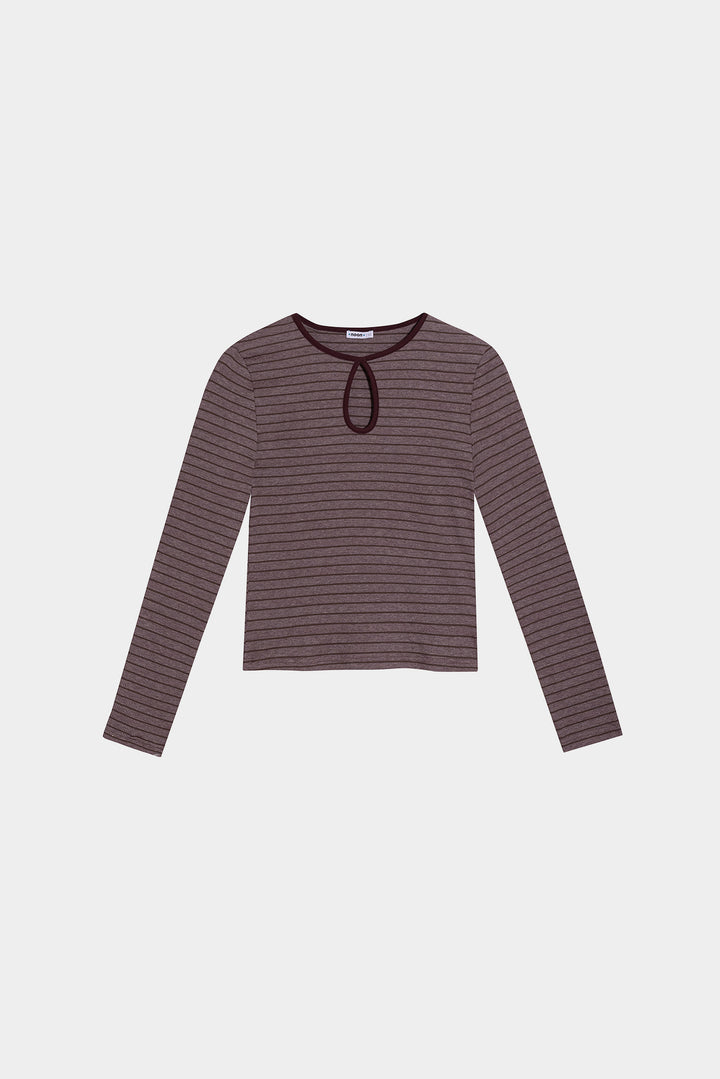 STRIPED OPENING T-SHIRT