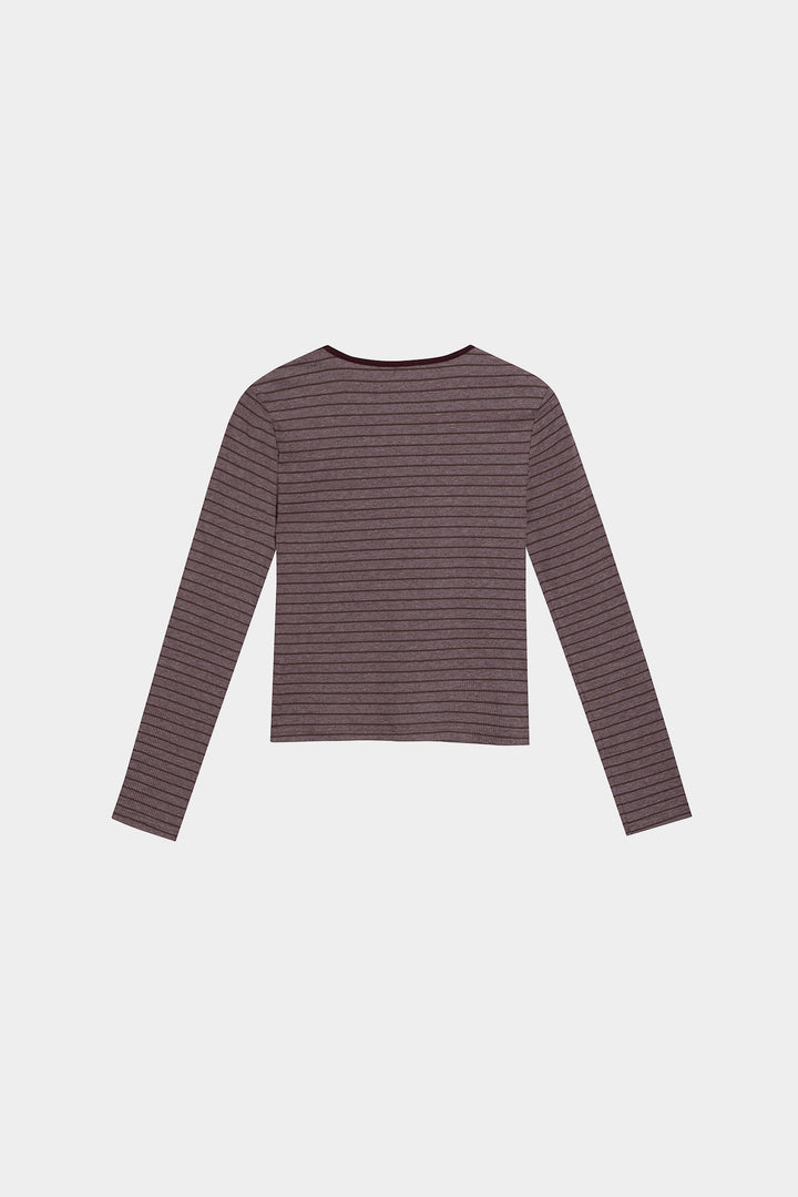 STRIPED OPENING T-SHIRT