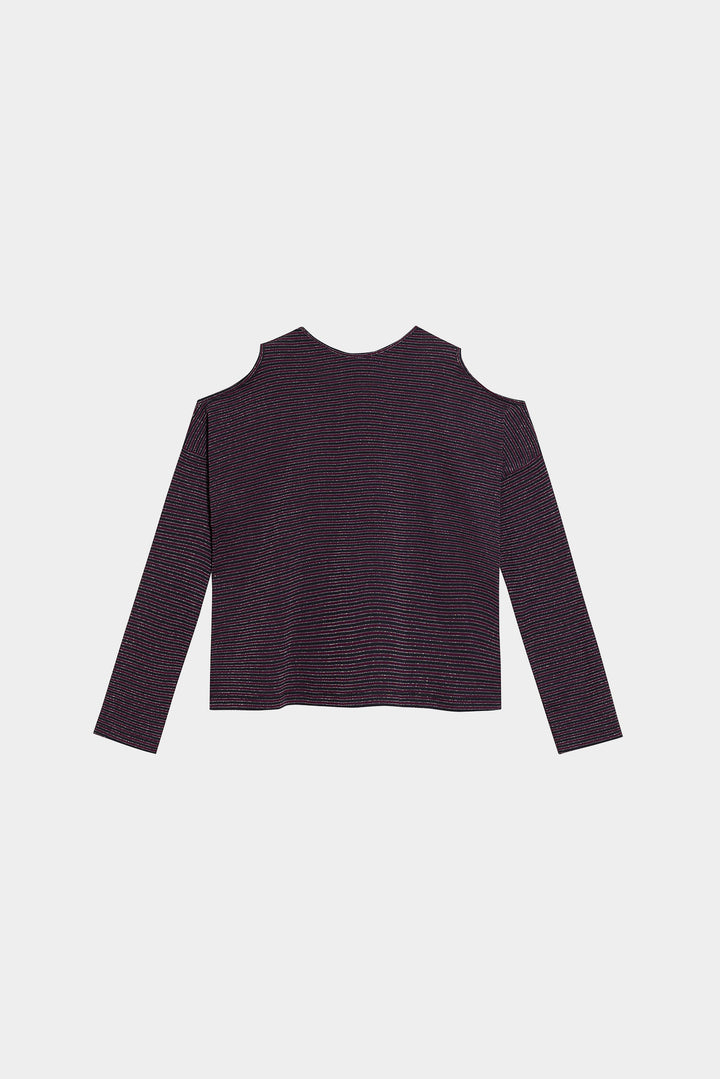 STRIPED OPENINGS T-SHIRT