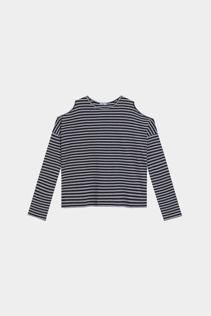 STRIPED OPENINGS T-SHIRT