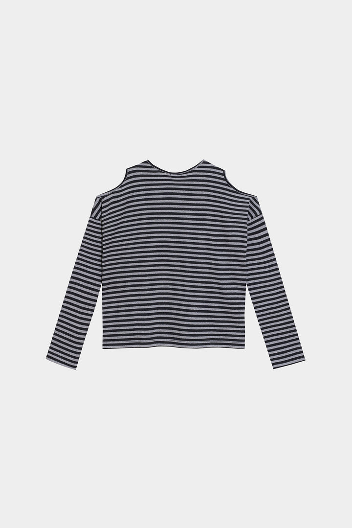 STRIPED OPENINGS T-SHIRT