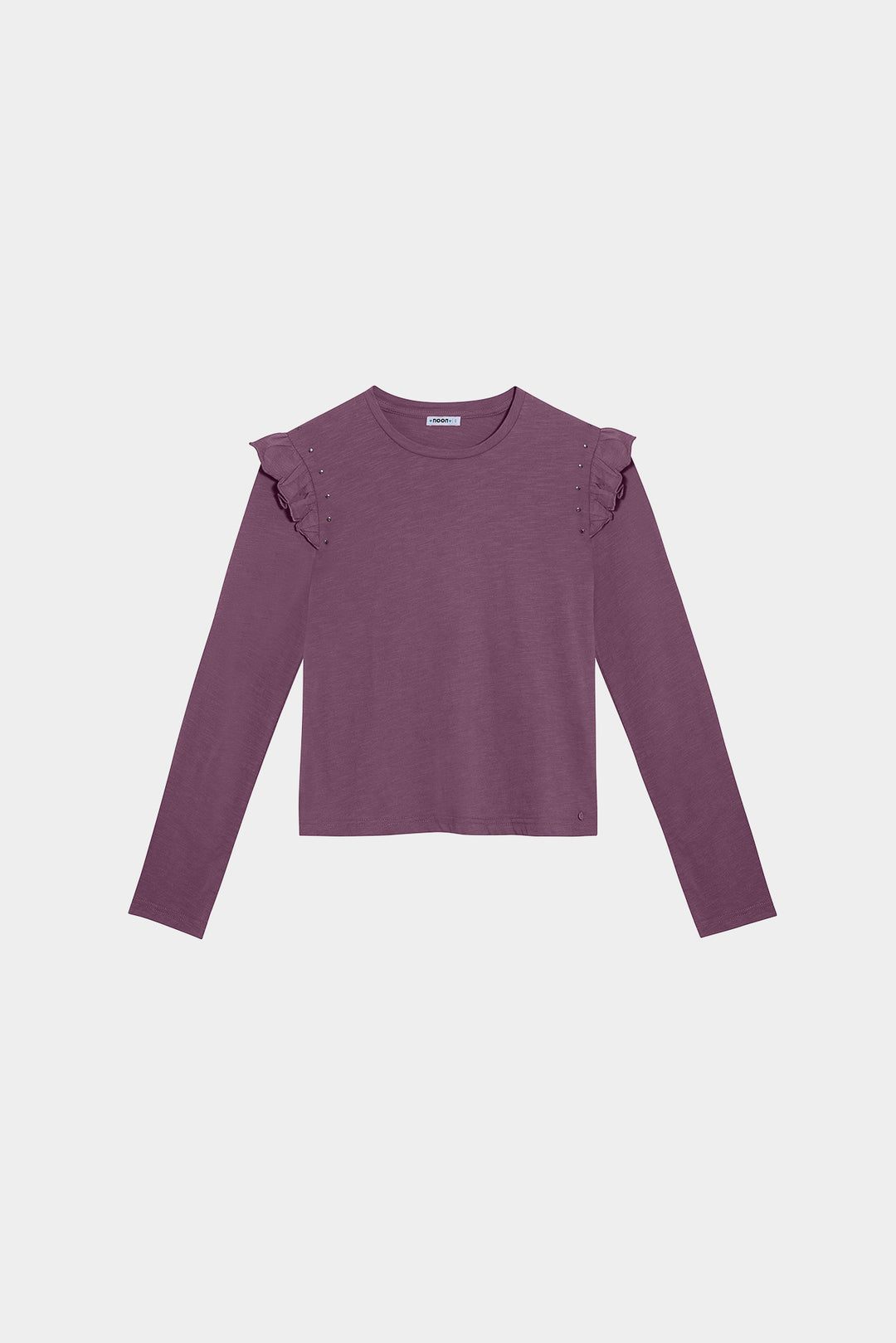 Cotton ruffled T-shirt