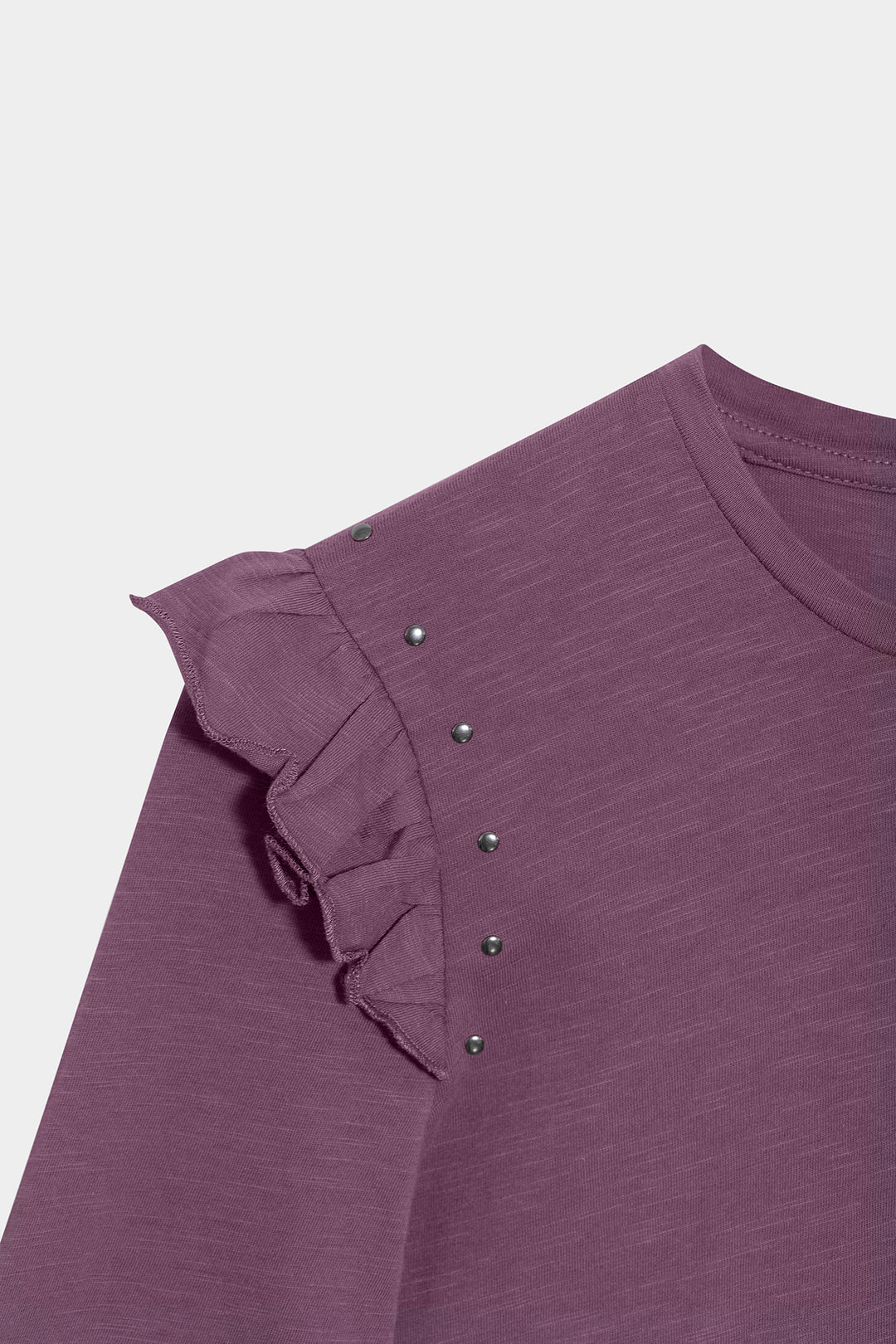 Cotton ruffled T-shirt